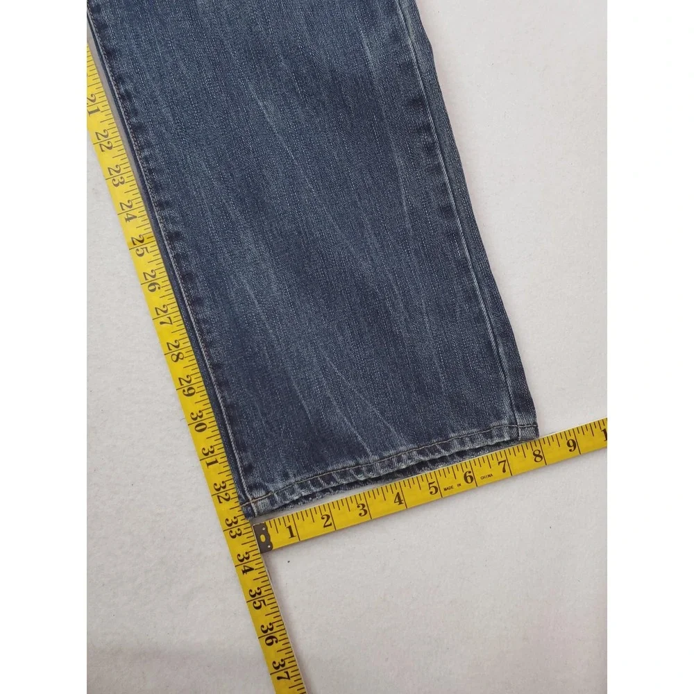 American Eagle Jeans Mens 34x34 Blue Relaxed Straight Distressed Denim Pants